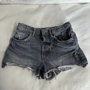 Zara Dark Gray Denim Shorts